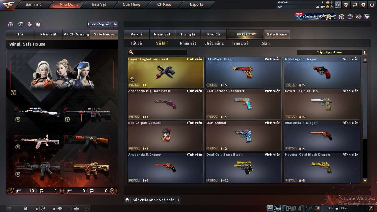 shop acc cf uy tin gia re